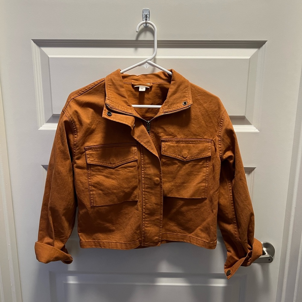 Burnt orange denim jacket